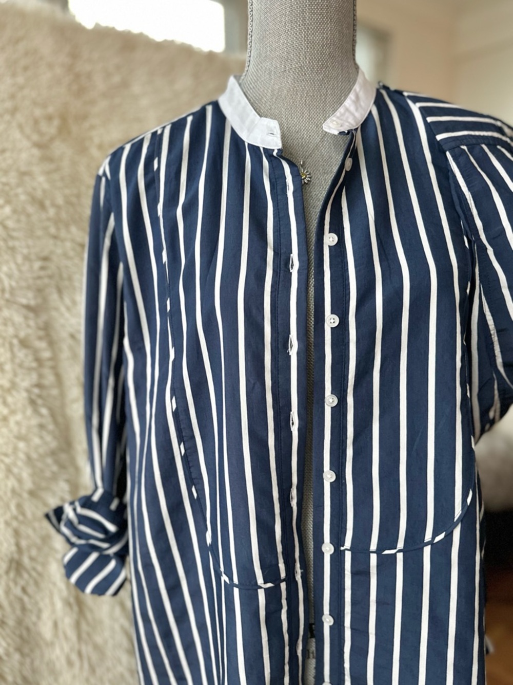 J.Crew Tuxedo-Bib Button-up Shirt in Stripe - Picture 7 of 10